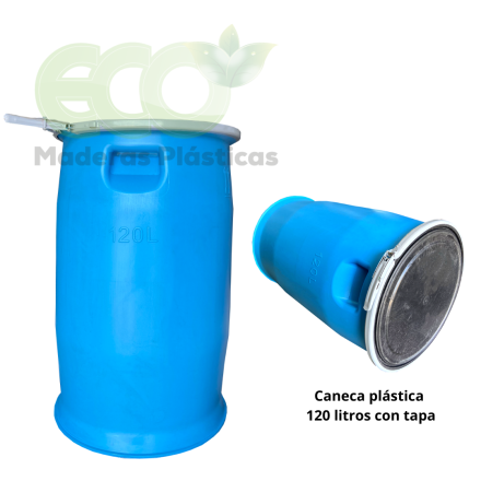 Caneca 120 lts con tapa